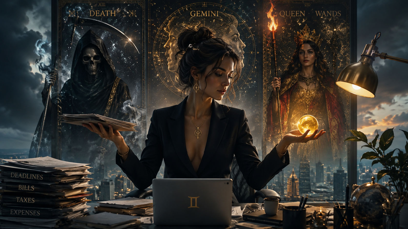 Tarot, Tarot online čitanje, Tarot besplatno online, tarot karte, tarot online, besplatni tarot, finansijski tarot Blizanci, 2 novčića značenje, Kraljica štapova tarot, Smrt tarot karta, poslovni preokret i novac, mojznak, mojznak.rs