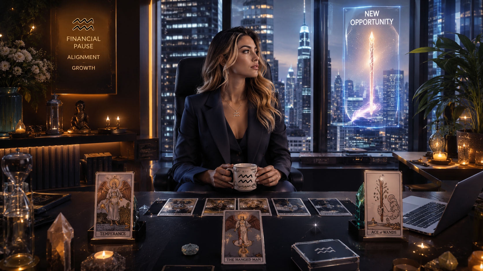 Tarot, Tarot online čitanje, Tarot besplatno online, tarot karte, tarot online, besplatni tarot, finansijski tarot Vodolija, Umerenost tarot karta, Obešen čovek značenje, As štapova tarot, nova poslovna prilika i novac, mojznak, mojznak.rs