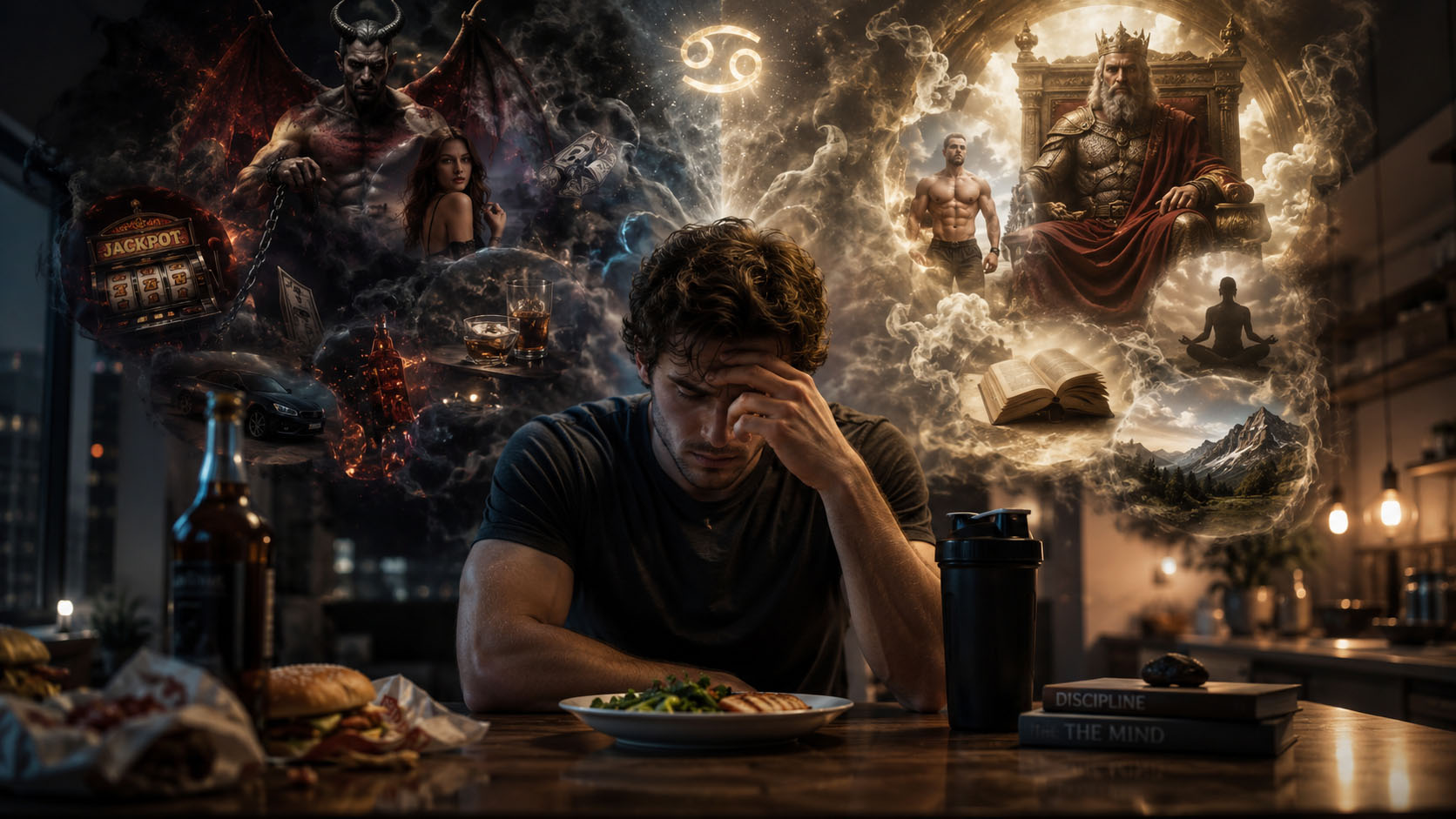 Tarot, Tarot online čitanje, Tarot besplatno online, tarot karte, tarot online, besplatni tarot, zdravstveni tarot Rak, 7 pehara značenje, Đavo tarot karta, Car tarot, balans organizma i zdravlje, mojznak, mojznak.rs