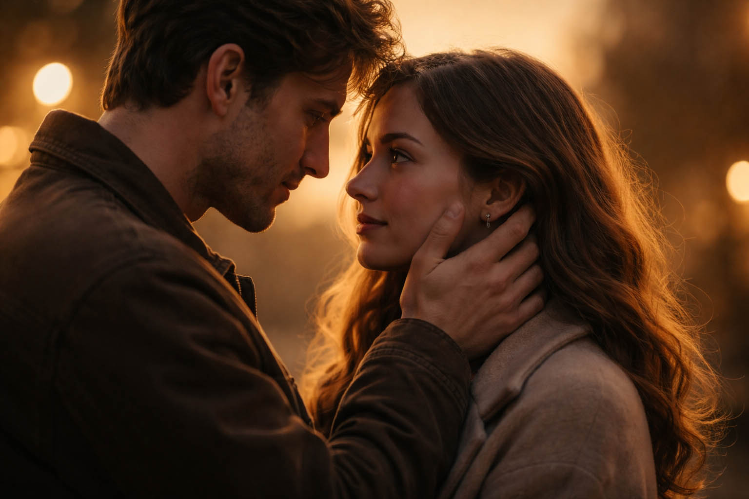 Dvoje ljudi se ponovo sreću i razmenjuju emotivan pogled.