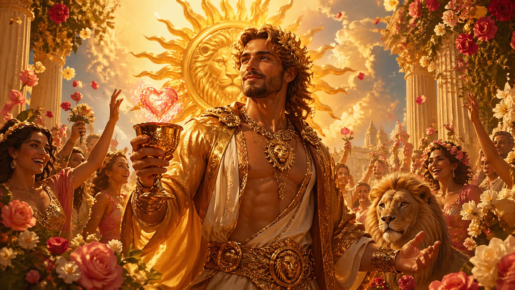 Tarot, Tarot online čitanje, Tarot besplatno online, tarot karte, tarot online, besplatni tarot, Lav, ljubav, sreća, slavlje, radost