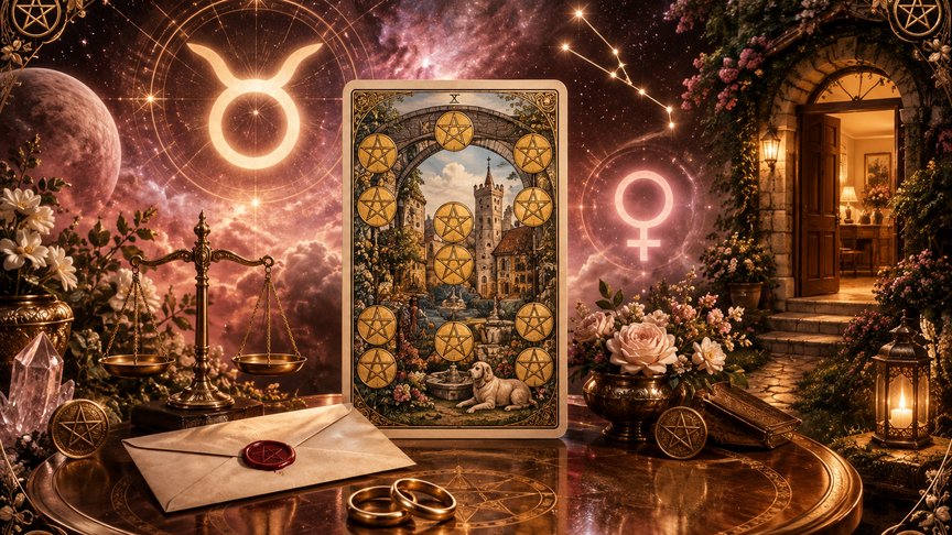 Bik 25. oktobar 2026, dnevni tarot horoskop, Desetka pentakla, porodična odluka, stabilnost i dogovor, finansije i porodica, MojZnak, mojznakrs