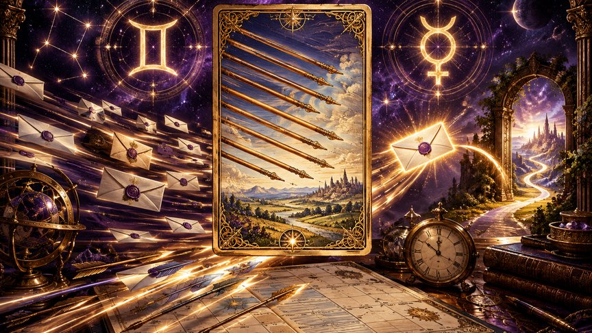 Blizanci 21. oktobar 2026, dnevni tarot horoskop, Osmica štapova, poruka koja menja raspored, posao i ljubav, brza odluka, MojZnak, mojznakrs