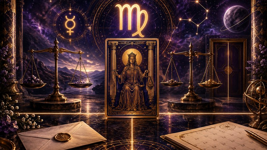 Devica 22. oktobar 2026, dnevni tarot horoskop, Pravda tarot karta, postavljanje granice, odlaganje dogovora, potvrda kroz poruku, MojZnak, mojznakrs