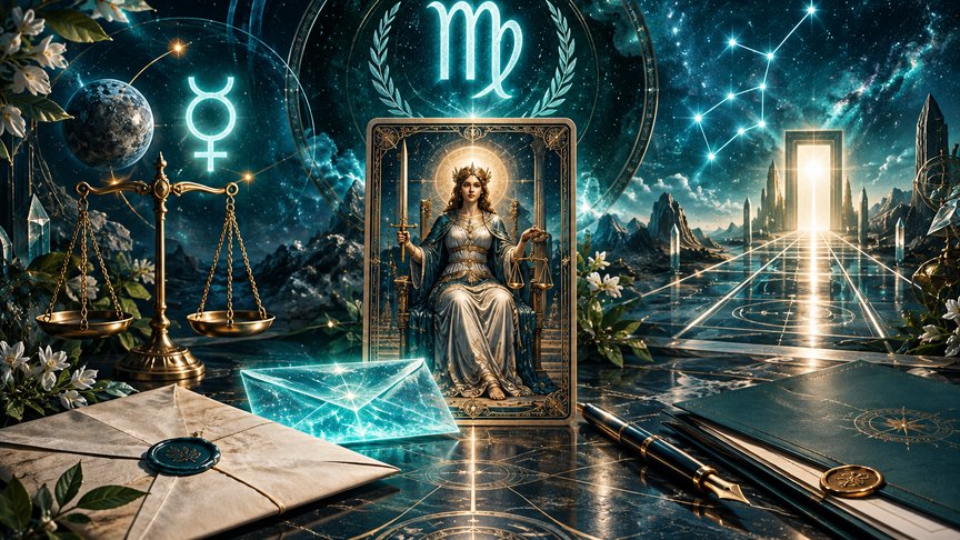 Devica 25. oktobar 2026, dnevni tarot horoskop, Pravednost tarot, potvrda dokumentom, činjenice i istina, posao i odgovornost, MojZnak, mojznakrs