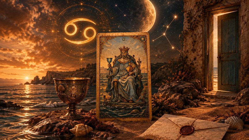 Rak 24. oktobar 2026, dnevni tarot horoskop, Kralj pehara, emotivna bliskost, tišina govori više, ljubav i posao, MojZnak, mojznakrs