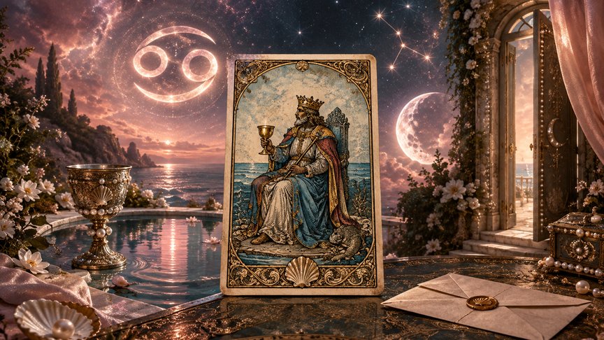 Rak 25. oktobar 2026, dnevni tarot horoskop, Kralj pehara, nečija ćutnja, ljubav i posao, tarot za Rak, MojZnak, mojznakrs