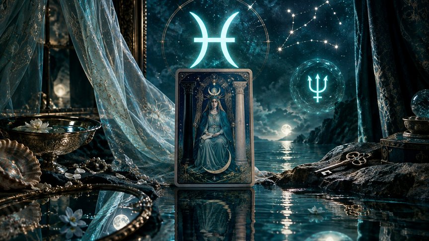 Ribe 23. oktobar 2026, dnevni tarot horoskop, Sveštenica, intuicija i skriveni detalj, posao i ljubav, tarot za Ribe, MojZnak, mojznakrs
