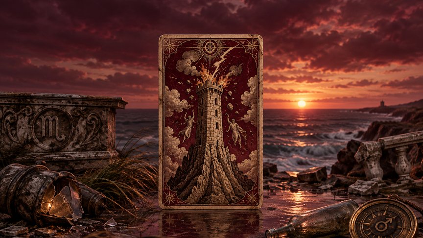 Škorpija 19. oktobar 2026, dnevni tarot horoskop, Kula, rušenje iluzija, kontrola i preokret, ljubav i posao, MojZnak, mojznakrs