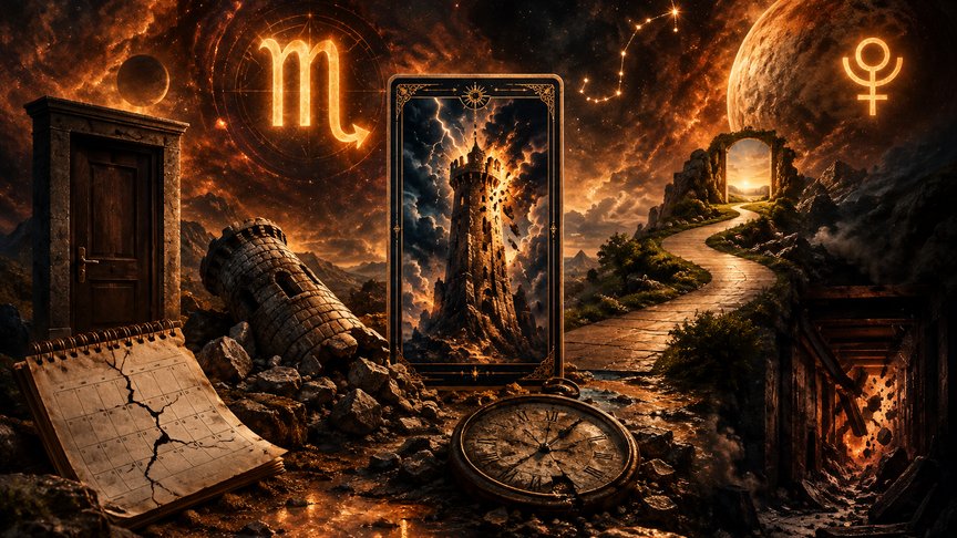 Škorpija 23. oktobar 2026, dnevni tarot horoskop, Kula tarot, otkazivanje plana, posao i ljubav, iznenadni prekid, MojZnak, mojznakrs