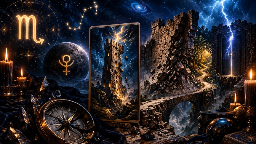Škorpija 25. oktobar 2026, dnevni tarot horoskop, Kula tarot, nagli preokret, posao i ljubav, zaštita od greške, MojZnak, mojznakrs