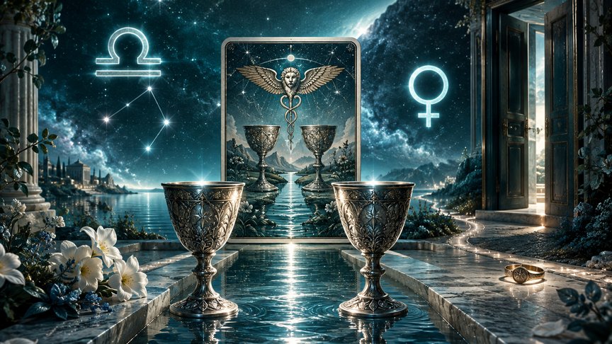 Vaga 20. oktobar 2026, dnevni tarot horoskop, Dvojka pehara, pomirenje i bliskost, ljubavni susret, izbegavano pitanje, MojZnak, mojznakrs