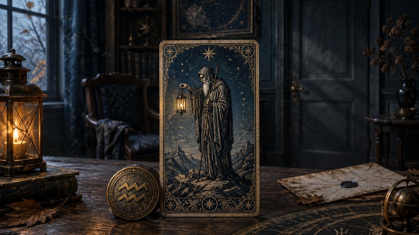 Vodolija 18. oktobar 2026, dnevni tarot horoskop, Pustinjak, emotivno udaljavanje, odnosi i odsustvo, ljubav i posao, MojZnak, mojznakrs
