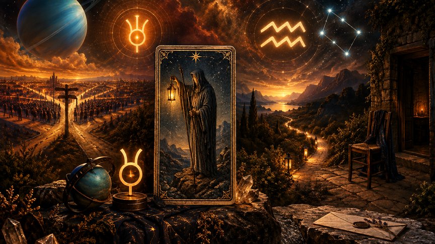 Vodolija 21. oktobar 2026, dnevni tarot horoskop, Pustinjak, povlačenje i intuicija, odnosi i odsustvo, MojZnak, tarot za Vodoliju, mojznakrs