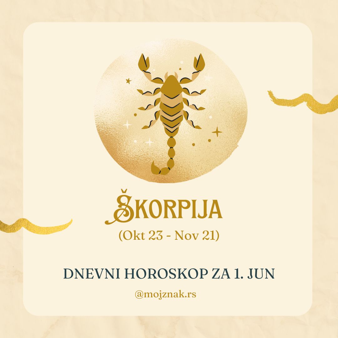 Škorpija horoskop 1. jun 2025 - ljubav, posao, zdravlje