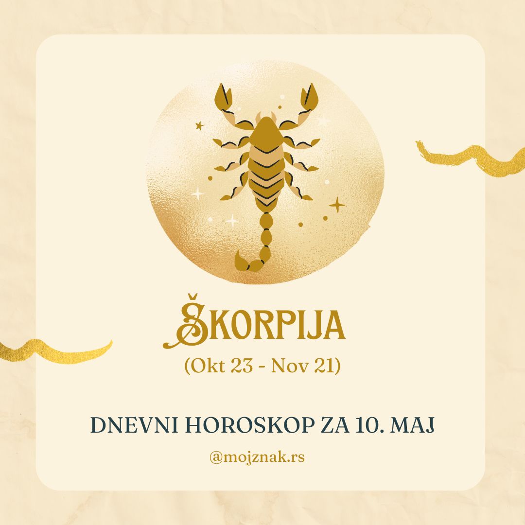 Škorpija horoskop 10. maj 2025 - ljubav, posao, zdravlje