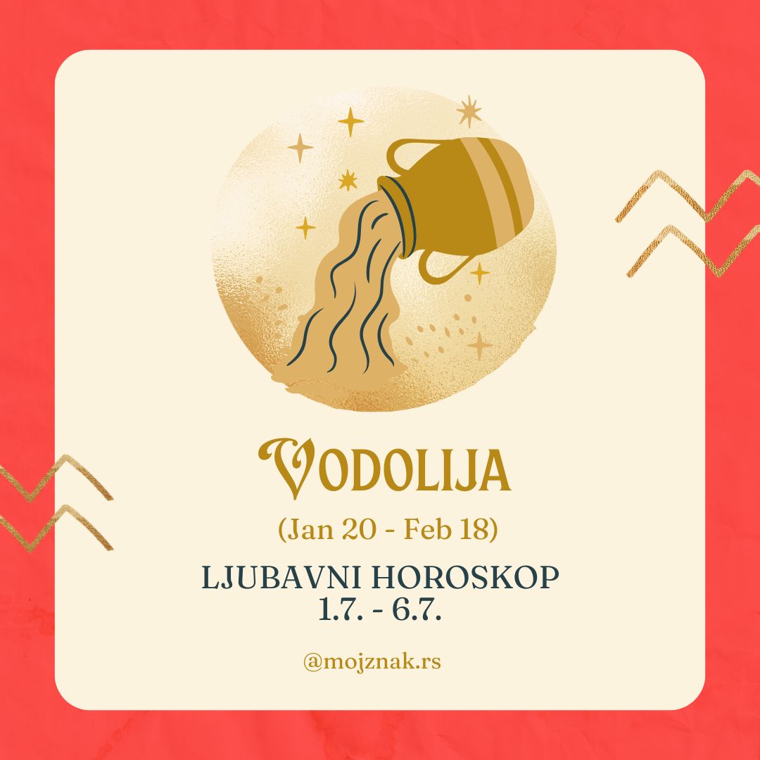 VODOLIJA - Ljubavni horoskop za period od 1. do 6. jula 2025. Emocije, susreti i transformacije u ljubavi.
