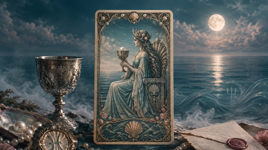 Ribe 16. oktobar 2026, dnevni tarot horoskop, Kraljica pehara, intuicija i nežnost, ljubav i emocije, spor razvoj odnosa, MojZnak, mojznakrs