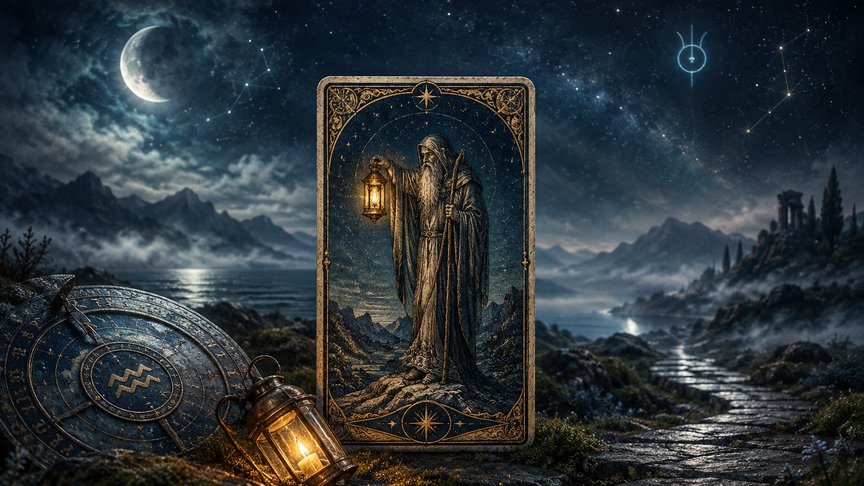 Vodolija 16. oktobar 2026, dnevni tarot horoskop, Pustinjak, tuđa mišljenja, odsustvo bliske osobe, ljubav i posao, MojZnak, mojznakrs